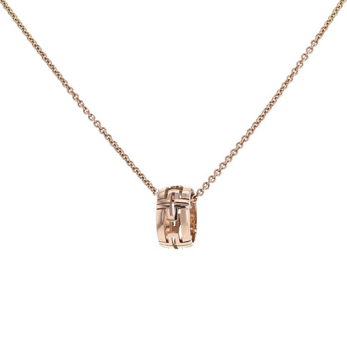 [Basjewels]PARENTESI NECKLACE PINK GOLD