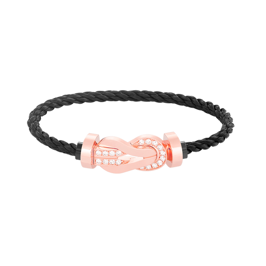 [BSNL Jewels]Chance großes Armband mit 8-stelliger Schnalle und halbem Diamanten in Roségold