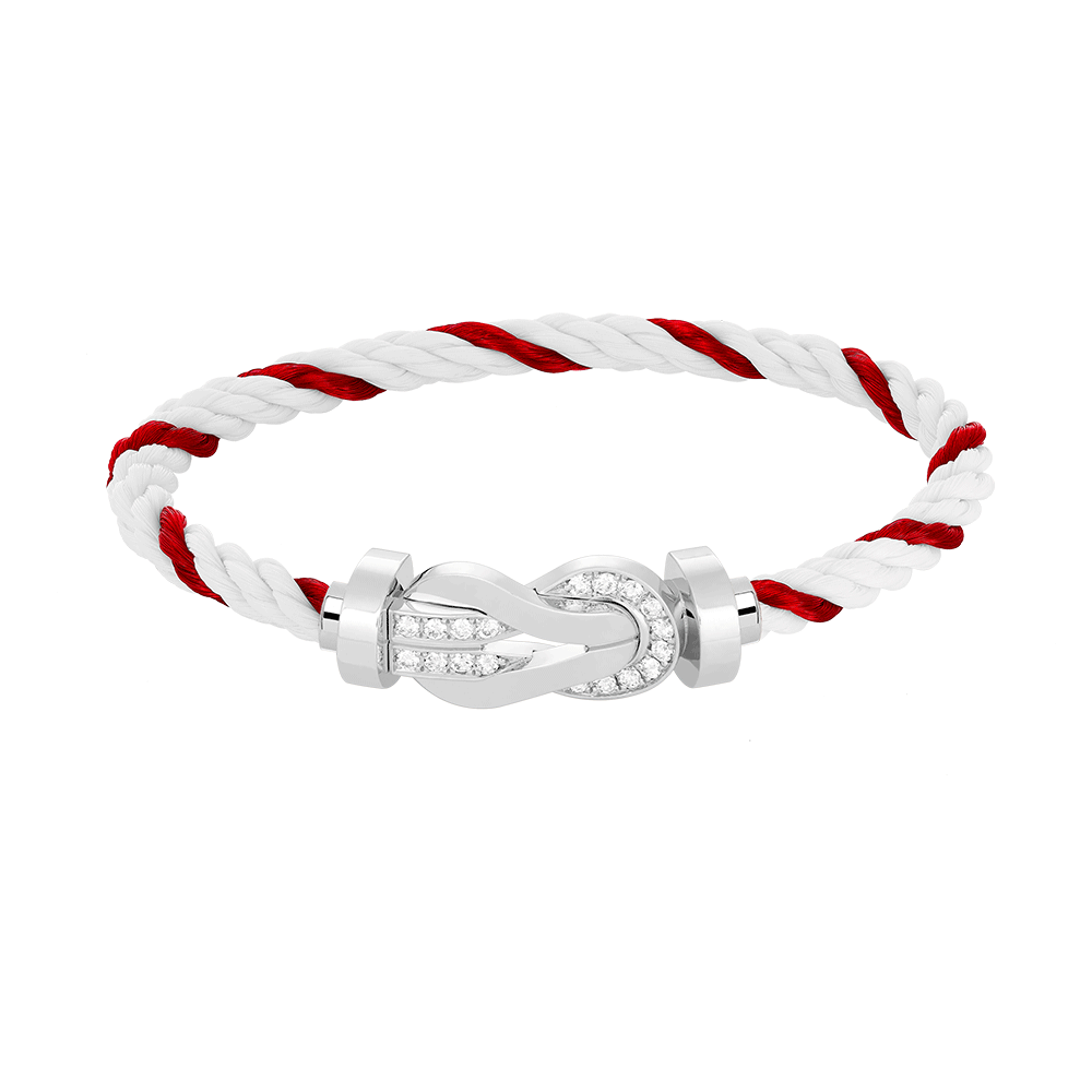 [BSNL Jewels]Chance großes 8-stelliges Schnallen-Halbdiamant-Armband Silber