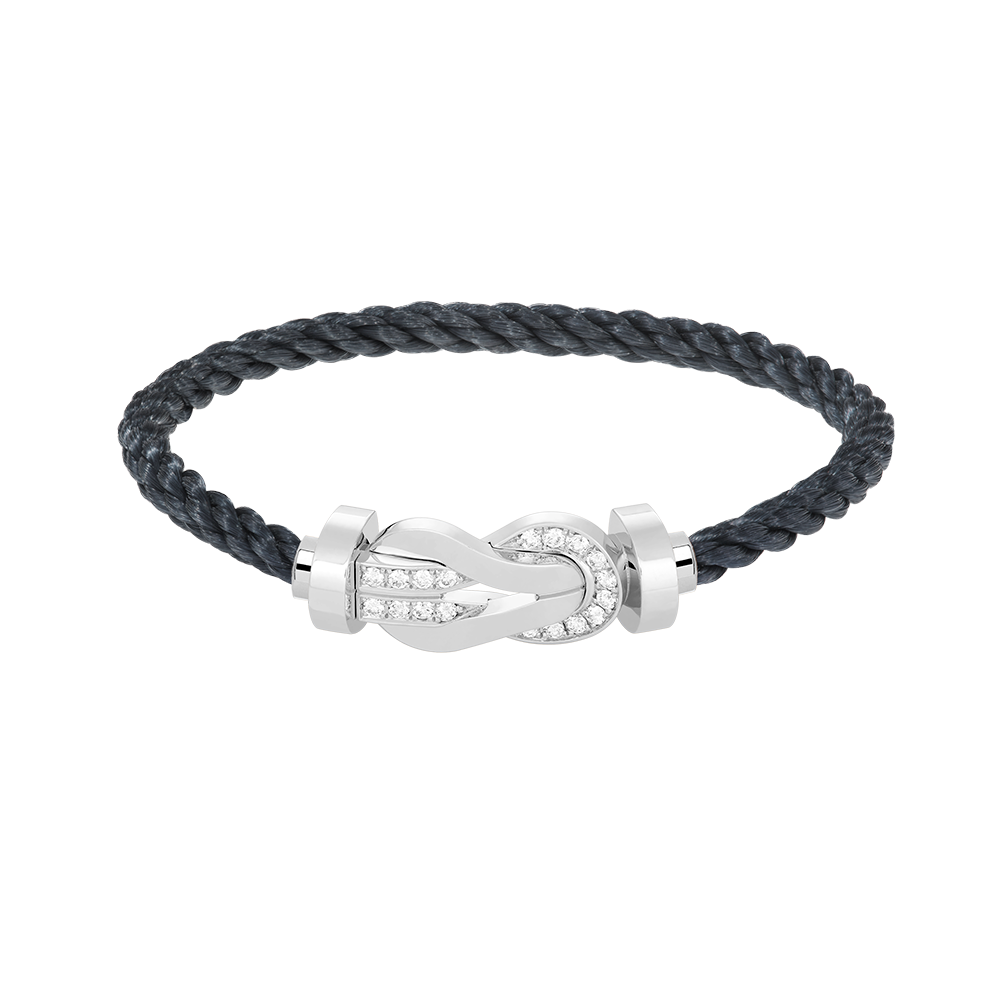 [BSNL Jewels]Chance großes 8-stelliges Schnallen-Halbdiamant-Armband Silber