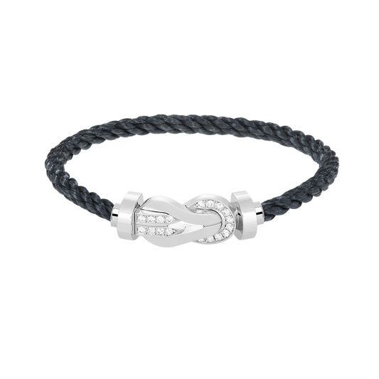 [BSNL Jewels]Chance großes 8-stelliges Schnallen-Halbdiamant-Armband Silber