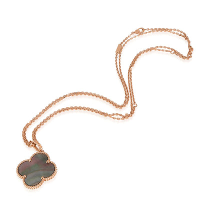 [Basjewels]CLOVER 25MM GOLD DARK MOP BIG CLOVER NECKLACE