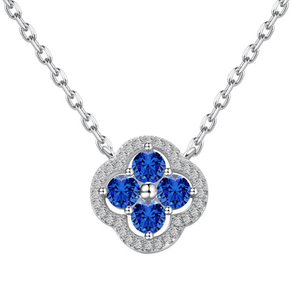 [BSNL Jewels] Exquisite Halskette mit vierblättrigem Kleeblatt-Blumendesign