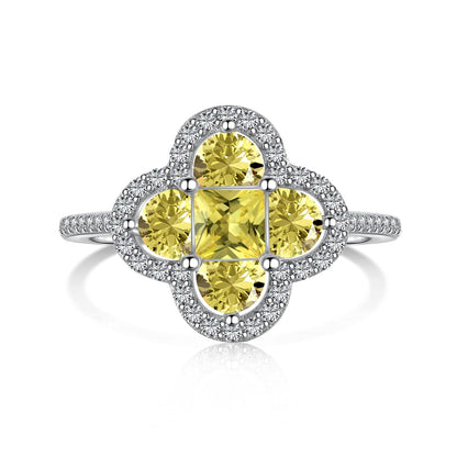 [BASLOVE]Luxurious Eternity Flower Shape Banquet Ring