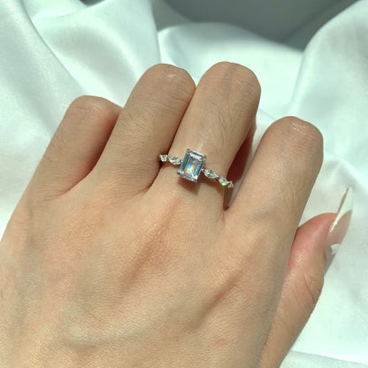 [BASLOVE]1.0 Carat Dainty Resplendent Radiant Cut Daily Ring