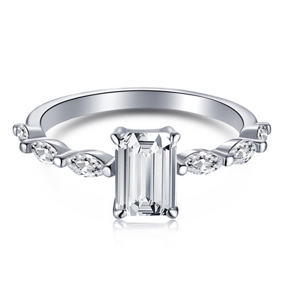 [BASLOVE]1.0 Carat Dainty Resplendent Radiant Cut Daily Ring