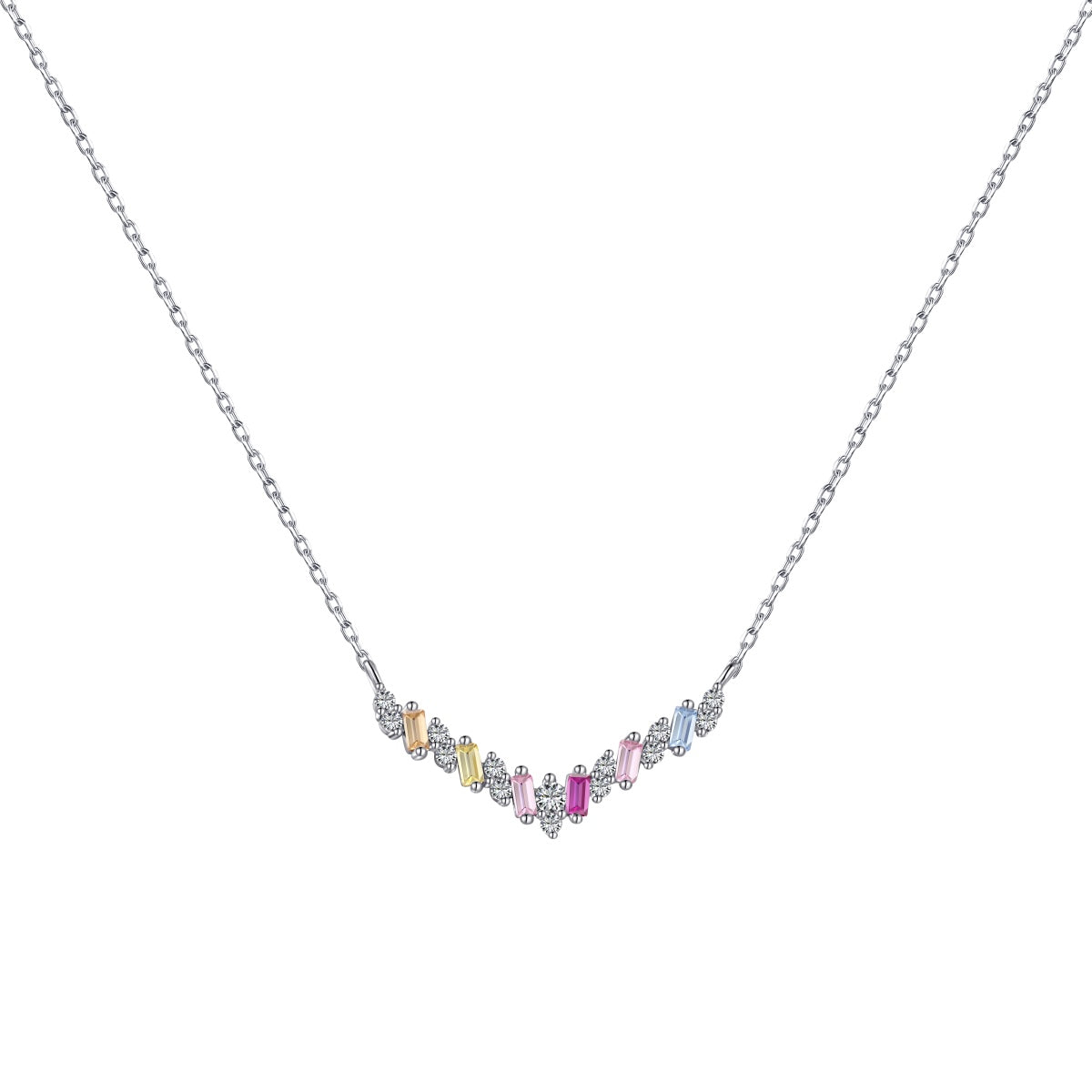 [BASLOVE]Dazzling Rainbow Necklace