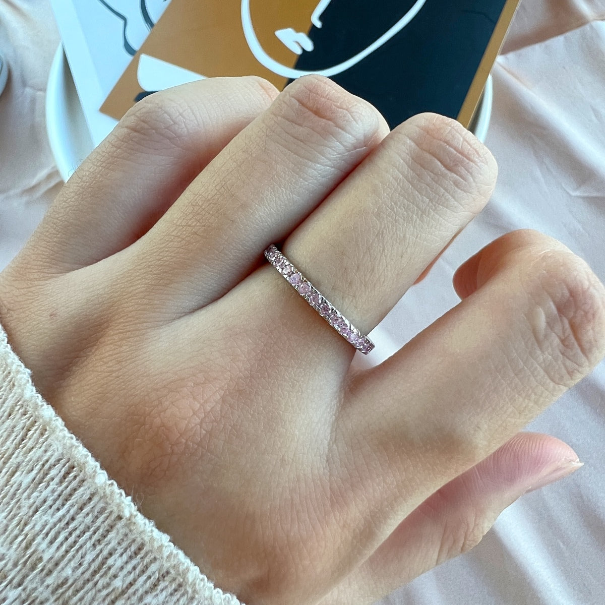 [BASLOVE]Delicate Sparkling Round Cut Daily Ring