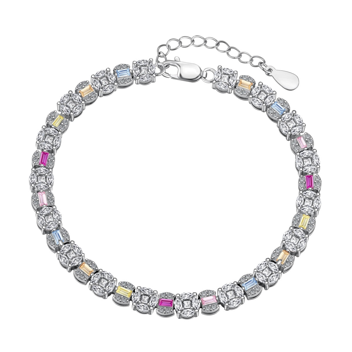 [BASLOVE]Dazzling Radiant Multi Cut Daily Bracelet