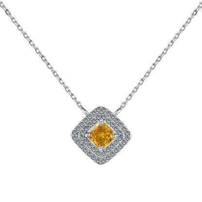 [BASLOVE]Sparkling Asscher Cut Necklace