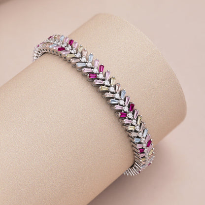 [BASLOVE]Dainty Radiant Emerald Cut Daily Bracelet