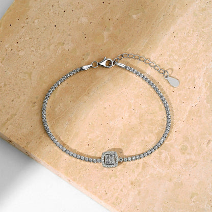 [BASLOVE]Luxurious Dazzling Square Shape Banquet Bracelet