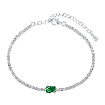 [BASLOVE]1.0 Carat Unique Emerald Cut Banquet Bracelet