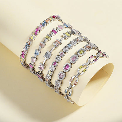 [BASLOVE]Dazzling Radiant Multi Cut Daily Bracelet