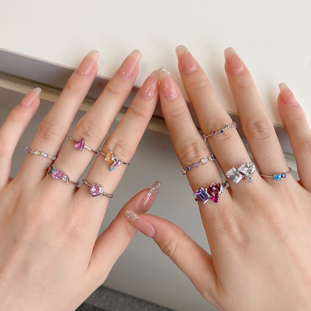 [BASLOVE]Radiant Colorful Multi Cut Daily Ring