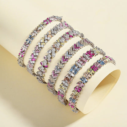 [BASLOVE]Delicate Colorful Multi Cut Party Bracelet