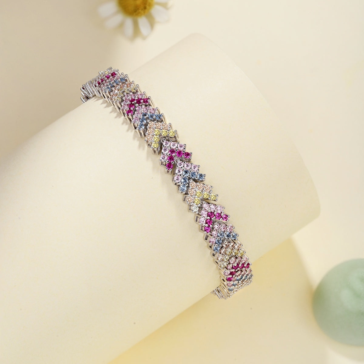 [BASLOVE]Ornate Sparkling Round Cut Party Bracelet