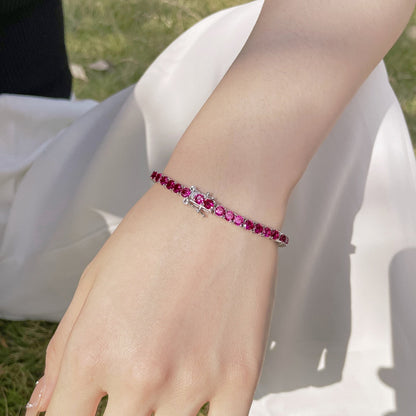 [BASLOVE]Radiant Colorful Round Cut Party Bracelet