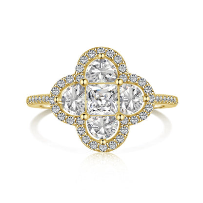 [BASLOVE]Luxurious Eternity Flower Shape Banquet Ring