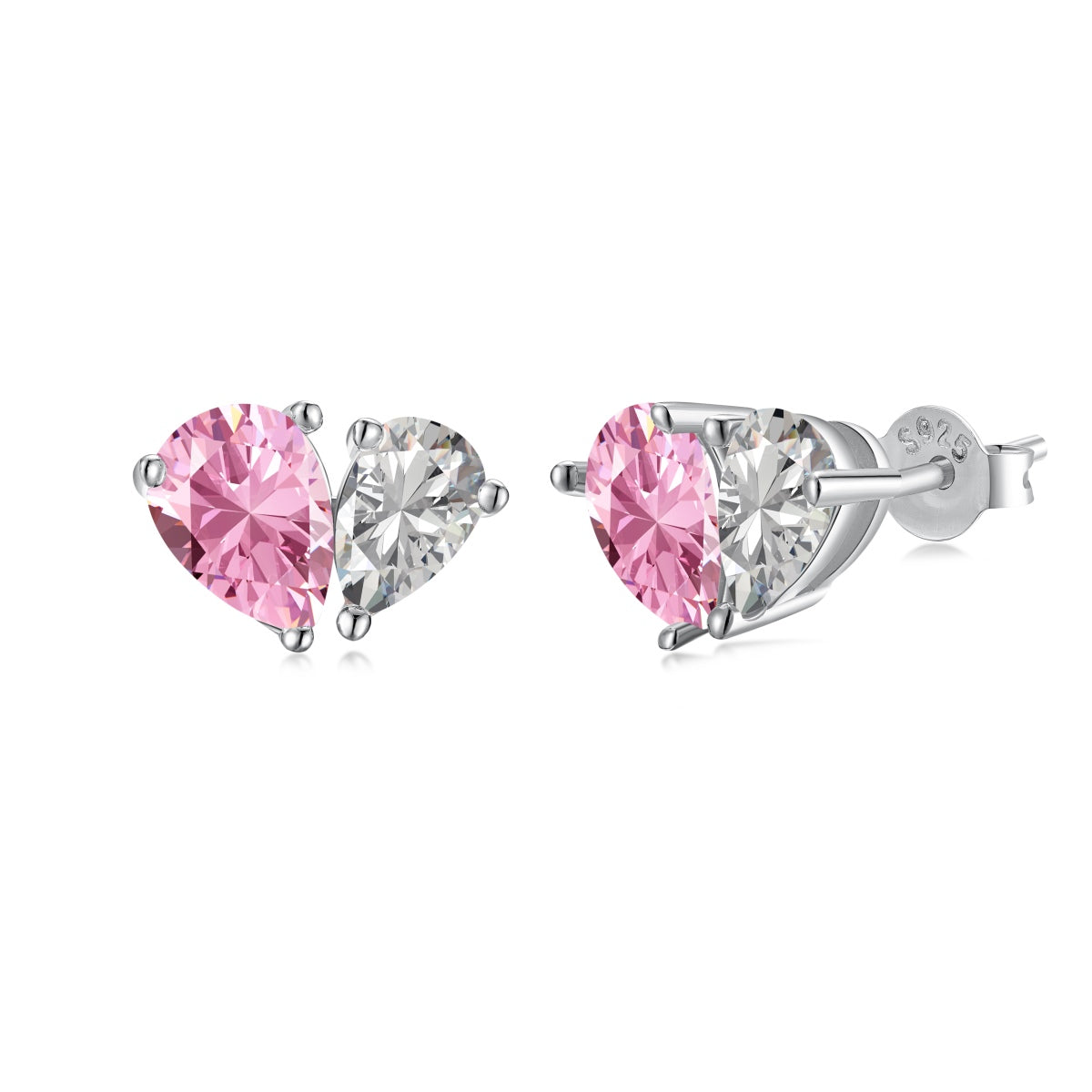 [BASLOVE]Dazzling Elegant Heart Cut Lover Earrings