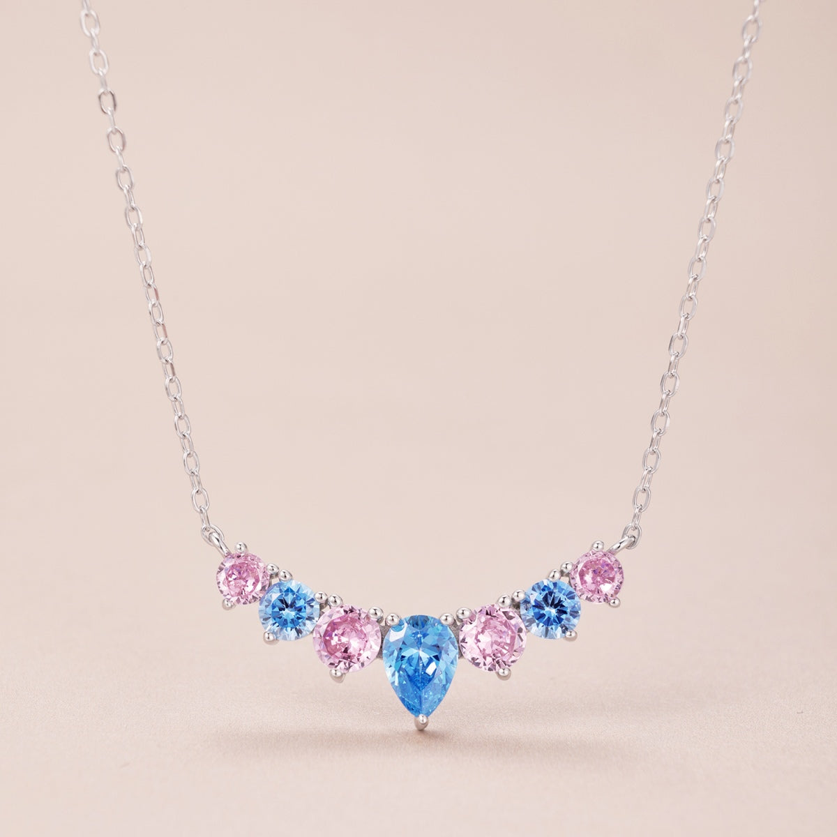 [BASLOVE]Dainty Colorful Heart Necklace