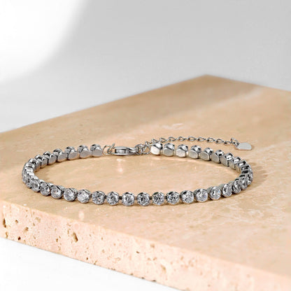 [BASLOVE]Dazzling Sparkling Round Cut Daily Bracelet