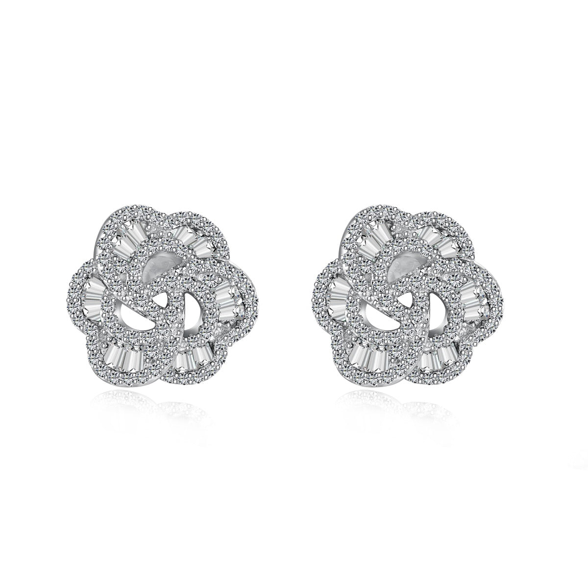 [BASLOVE]Exquisite Flower Shape Daily Earrings