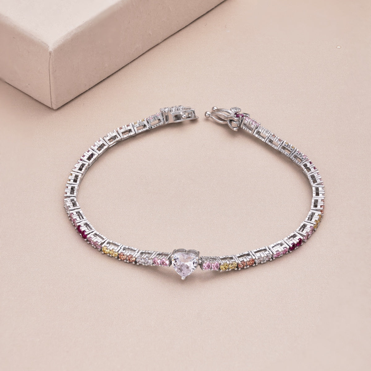 [BASLOVE]Delicate Romantic Heart Shape Lover Bracelet