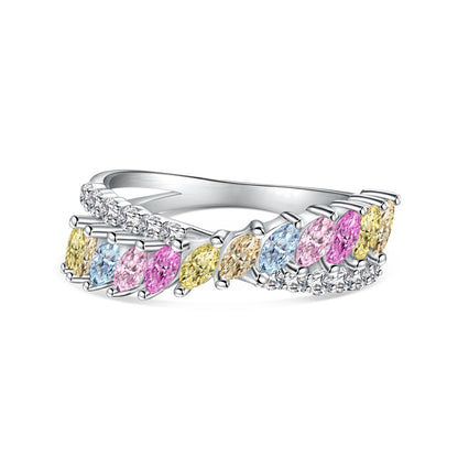 [BASLOVE]Unique Colorful Marquise Cut Daily Ring