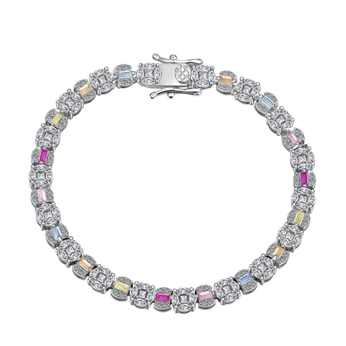 [BASLOVE]Dazzling Radiant Multi Cut Daily Bracelet