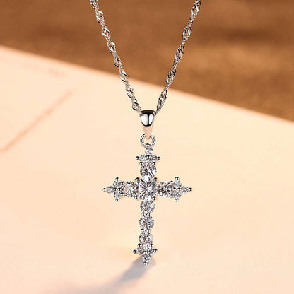 [BASLOVE]Delicate Cross Shape Necklace