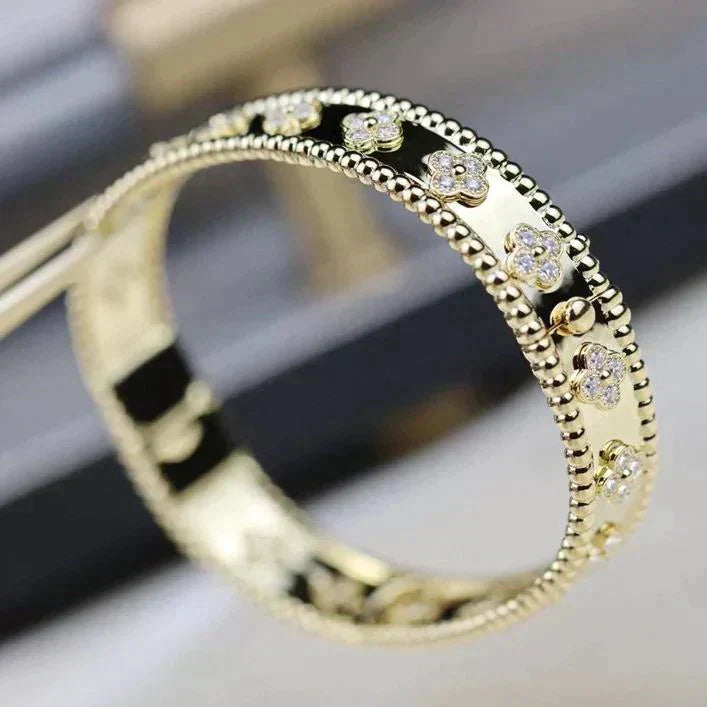 [Basjewels]CLOVER BRACELET 8MM DIAMONDS