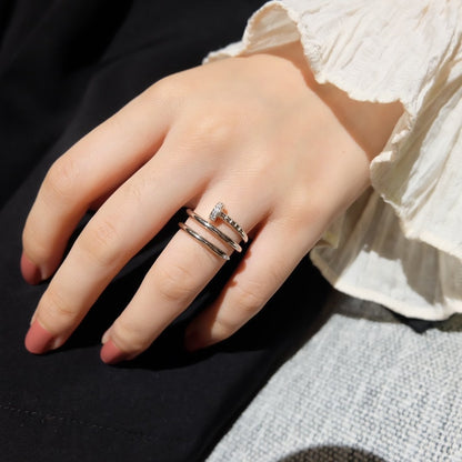 [Basjewels]JUSTE RING 1.8MM SILVER DOUBLE ROW