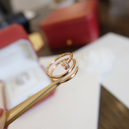 [Basjewels]JUSTE RING 1.8MM PINK GOLD DOUBLE ROW