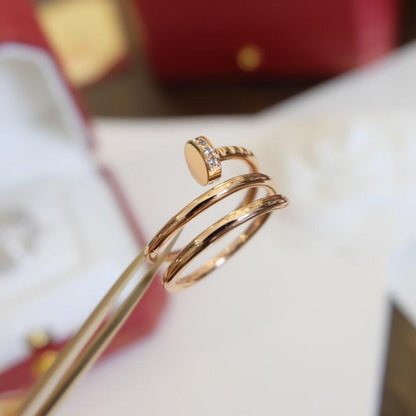 [Basjewels]JUSTE RING 1.8MM PINK GOLD DOUBLE ROW