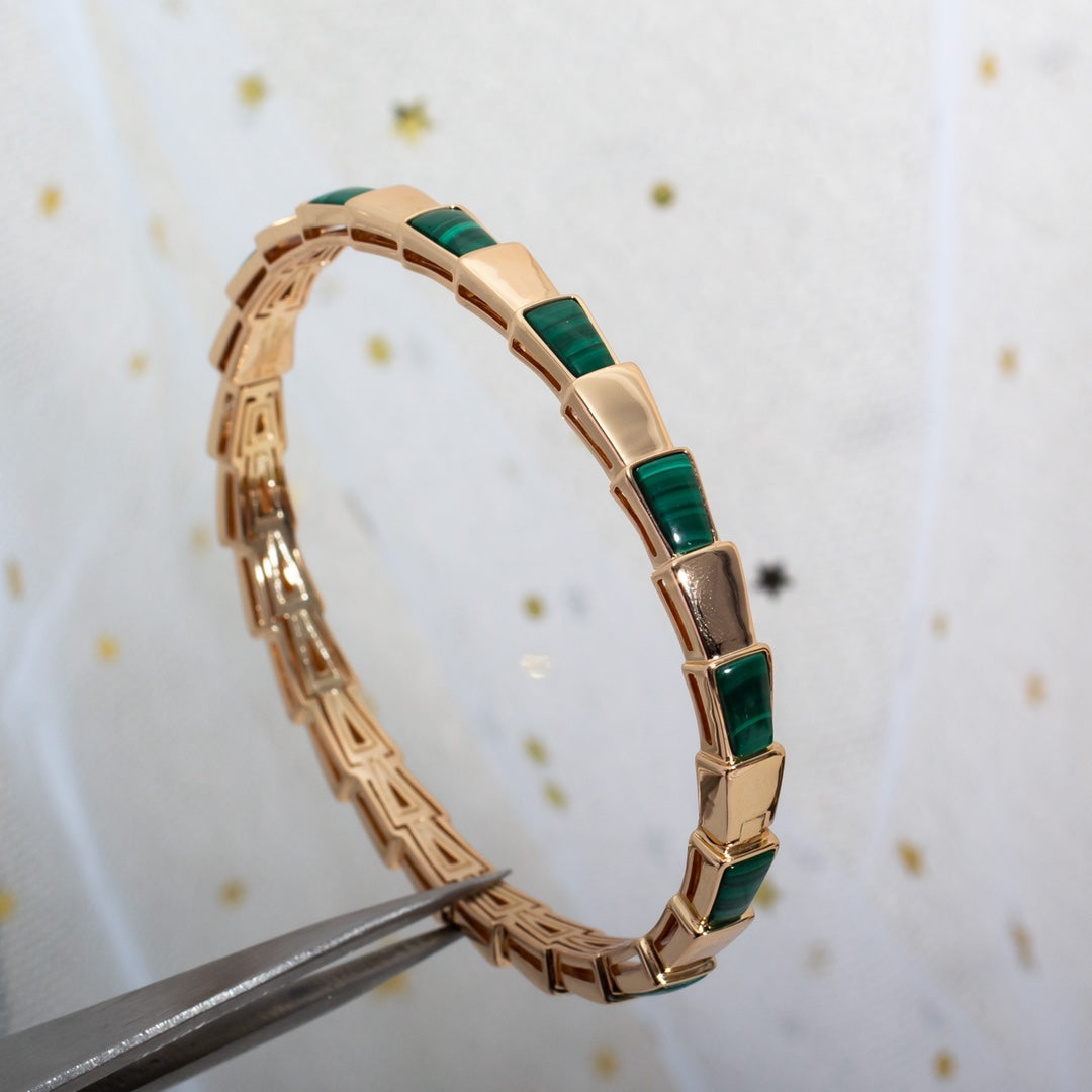 [BSNL Jewels]SERPENTI ARMBAND ROSGOLD MALACHIT 