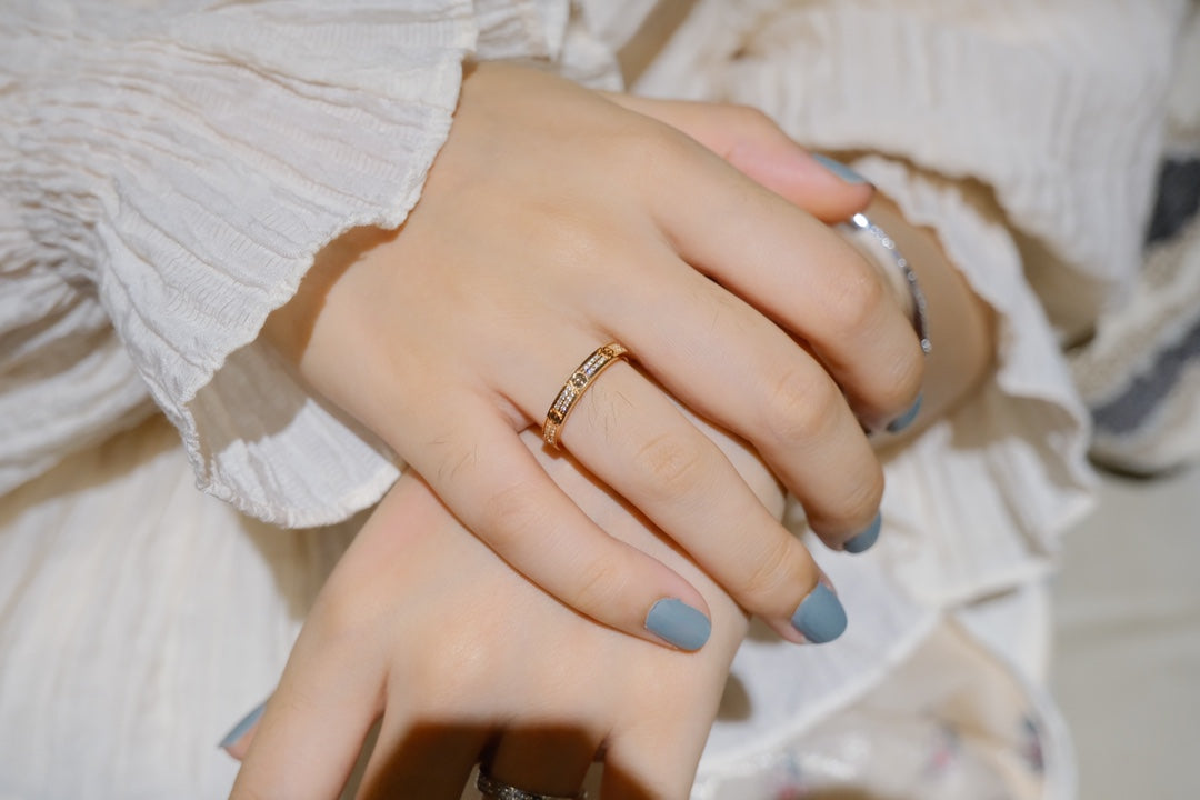 [Basjewels]LOVE RING 2.65MM DIAMOND