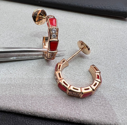 [BSNL Jewels]SERPENTI KARNEOL ROTGOLD OHRRINGE