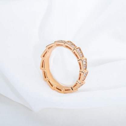 [BSNL Jewels]SERPENTI RING ROTGOLD MIT DIAMANTEN 3MM