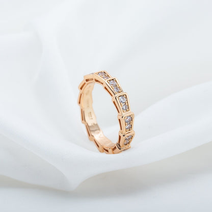 [BSNL Jewels]SERPENTI RING ROTGOLD MIT DIAMANTEN 3MM