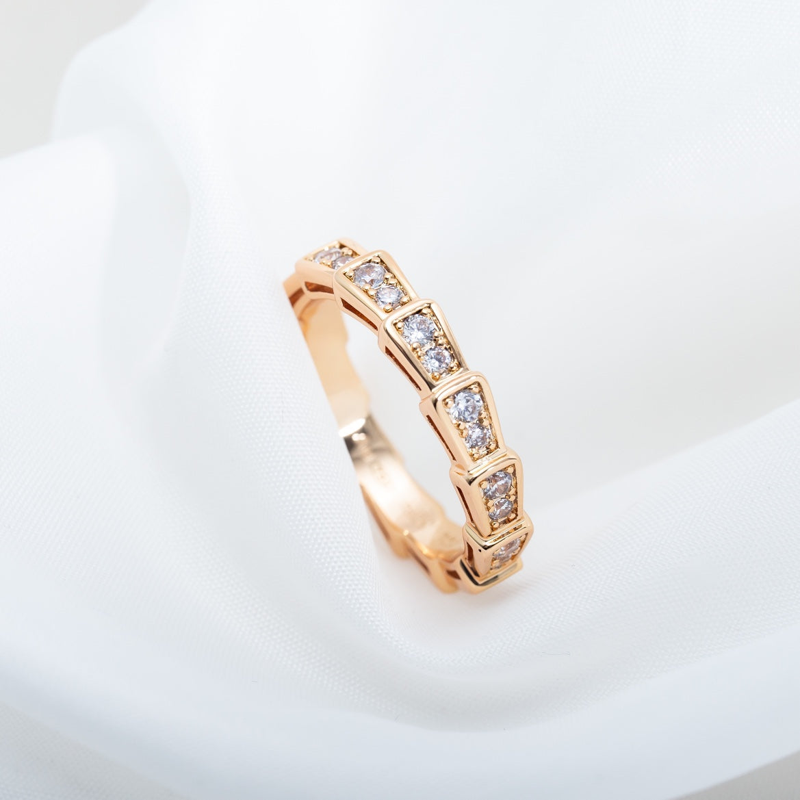 [BSNL Jewels]SERPENTI RING ROTGOLD MIT DIAMANTEN 3MM