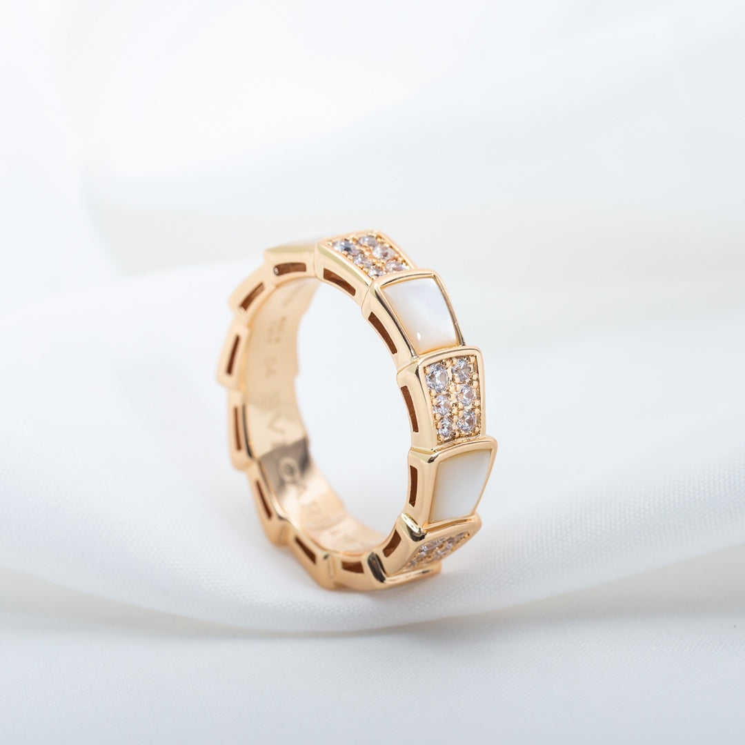 [BSNL Jewels] SERPENTI RING ROSA GOLD MOP DIAMANT GEPAPERT 4MM