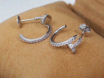 [Basjewels]JUSTE EARRINGS 12.75MM SILVER DIAMOND