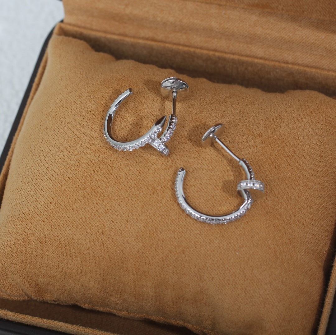 [Basjewels]JUSTE EARRINGS 12.75MM SILVER DIAMOND