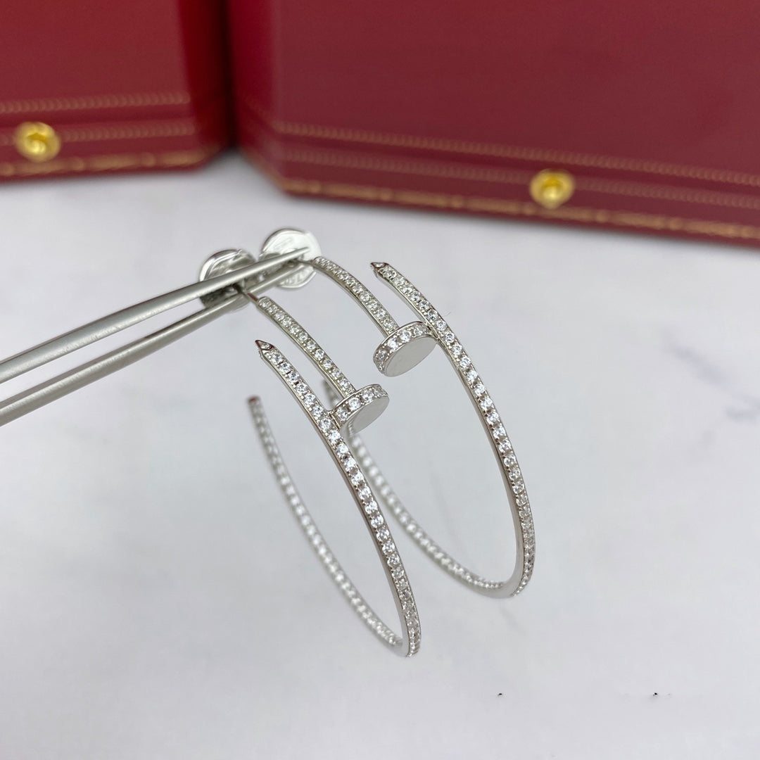 [Basjewels]JUSTE EARRINGS FULL DIAMONDS 1.8MM