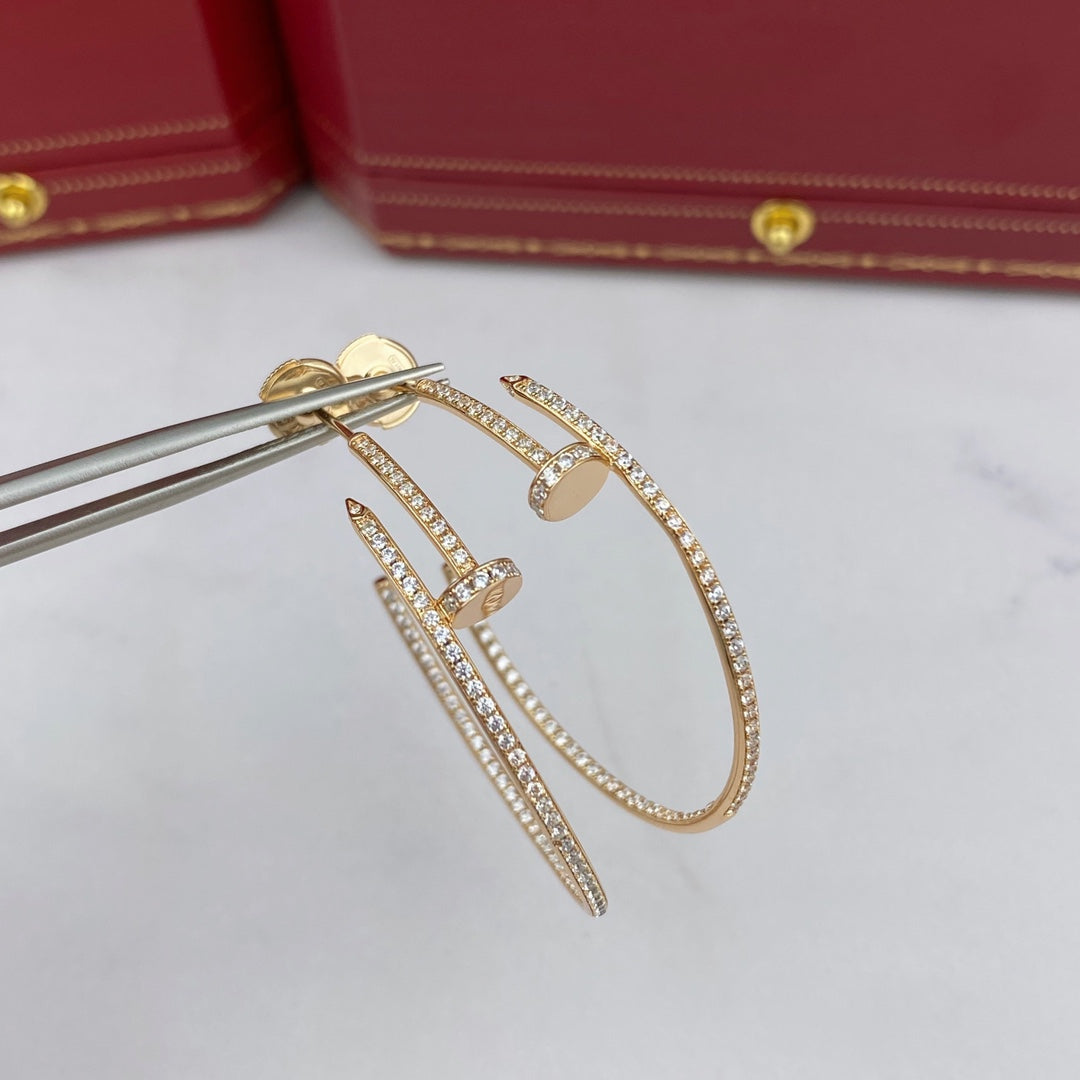 [Basjewels]JUSTE EARRINGS FULL DIAMONDS 1.8MM