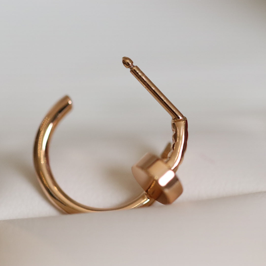 [Basjewels]JUSTE EARRINGS PINK GOLD