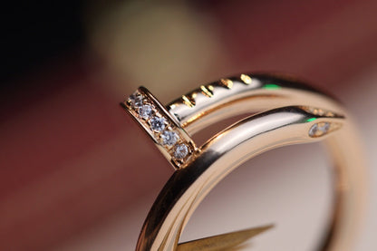 [Basjewels]JUSTE RING 2.65MM PINK GOLD DIAMOND