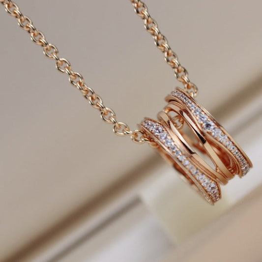 [Basjewels]ZERO 1 PINK GOLD NECKLACE