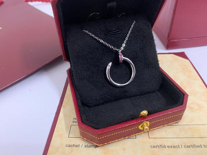 [Basjewels]JUSTE PINK DIAMOND NECKLACE